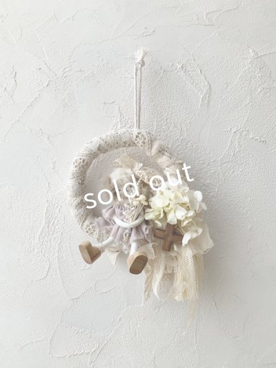 画像6: pollenbienco/アンティークレースとスケキヨのリース