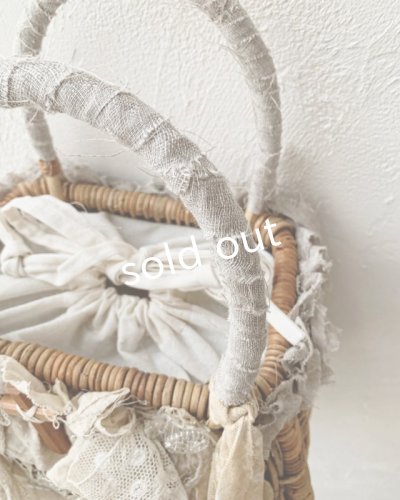 画像8: pollenbienco/アンティークレースと十字架のかごバッグ