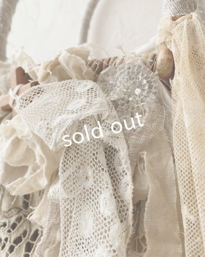 画像9: pollenbienco/アンティークレースと十字架のかごバッグ