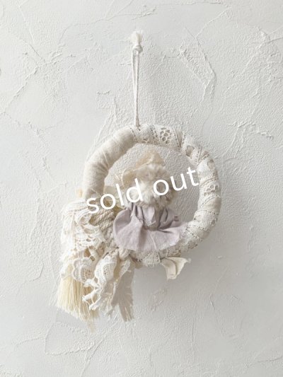 画像7: pollenbienco/アンティークレースとスケキヨのリース