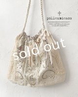 pollenbienco／アンティークレースと十字架のロープバッグ