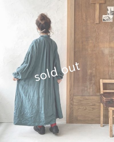 画像14: HALLELUJAH／1890's Bourgeron 羊飼いシャツワンピース・mimosa