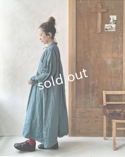 画像13: HALLELUJAH／1890's Bourgeron 羊飼いシャツワンピース・mimosa