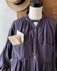 画像4: HALLELUJAH／1890's Bourgeron 羊飼いシャツワンピース・purple