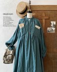 画像1: HALLELUJAH／1890's Bourgeron 羊飼いシャツワンピース・turquoise (1)