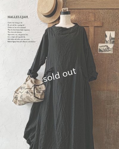 画像2: HALLELUJAH／1890's Bourgeron 羊飼いローブ・black
