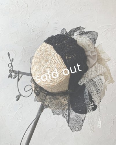 画像6: pollenbienco/アンティークレースのハット・D