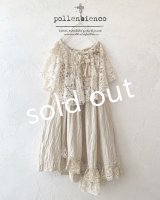 pollenbienco／アンティークレースのケープ付きキャミチュニック