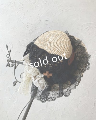 画像3: pollenbienco/アンティークレースのハット・D