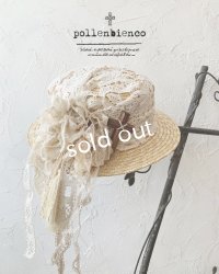 pollenbienco／アンティークレースのハット・C