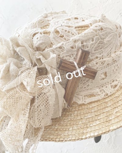 画像4: pollenbienco/アンティークレースのハット・C