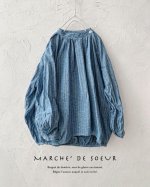 画像1: MARCHE' DE SOEUR／バルーンプルオーバー・ブルーストライプ (1)