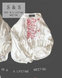 shizuka's／パフ袖アンティークレースOP・フリンジ赤刺繍
