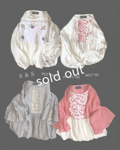 画像7: shizuka's/ちょうちょお袖アンティークレースOP・赤チドリ×白B