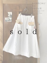 MARCHE' DE SOEUR／ポケットスカート・白
