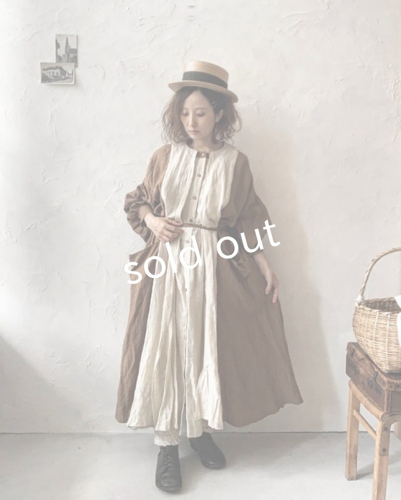 画像12: MARCHE' DE SOEUR／祈りのワンピース・アンティークブラウン×ファナージュミルク (12)