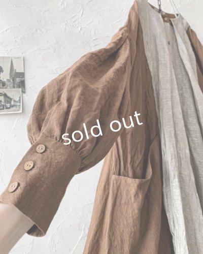 画像6: MARCHE' DE SOEUR/祈りのワンピース・アンティークブラウン×リトアニアジャガード