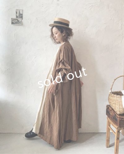 画像12: MARCHE' DE SOEUR/祈りのワンピース・アンティークブラウン×リトアニアジャガード
