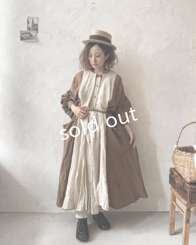 画像14: MARCHE' DE SOEUR/祈りのワンピース・アンティークブラウン×リトアニアジャガード