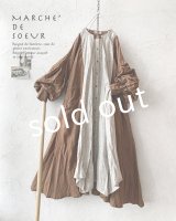 MARCHE' DE SOEUR／祈りのワンピース・アンティークブラウン×リトアニアジャガード