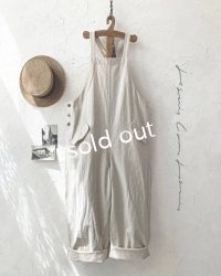 je suis comme je suis/piping pocket salopette・ecru