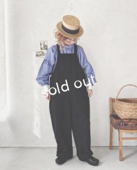 je suis comme je suis/piping pocket salopette・black