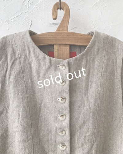 画像4: Reliure／ボタンベスト・リトアニアリネン