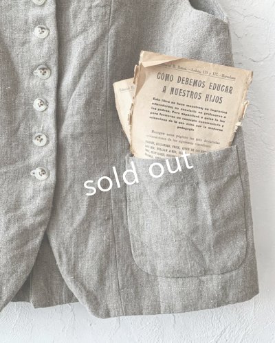 画像5: Reliure／ボタンベスト・リトアニアリネン