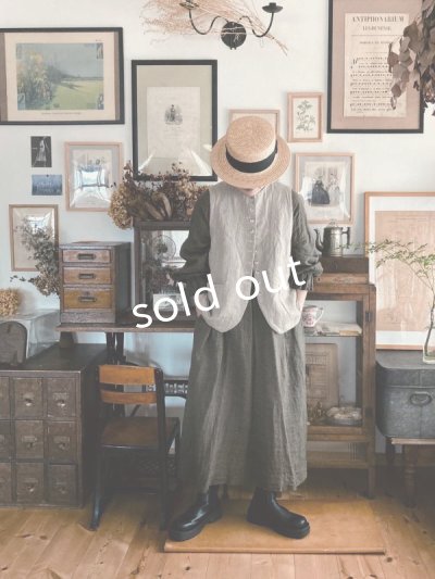 画像12: Reliure／ボタンベスト・アンティークブラウン