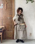 画像10: MARCHE' DE SOEUR／種蒔のエプロン・クラッシュリネン (10)