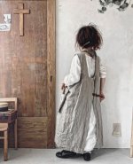 画像12: MARCHE' DE SOEUR／種蒔のエプロン・クラッシュリネン (12)