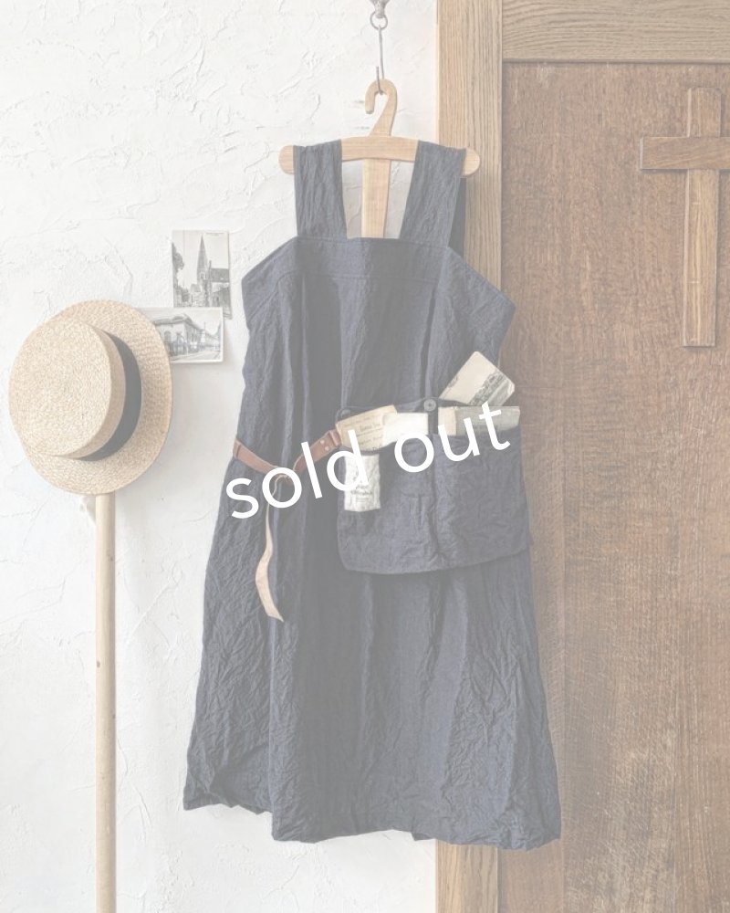 画像3: MARCHE' DE SOEUR／種蒔のエプロン・濃紺 (3)