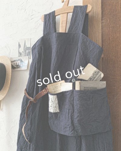 画像4: MARCHE' DE SOEUR/種蒔のエプロン・濃紺