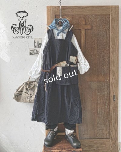 画像1: MARCHE' DE SOEUR／種蒔のエプロン・濃紺