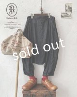 Reliure／サルエルパンツ・ヘリンボンブラック