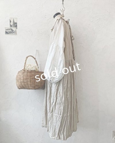 画像8: Avenue／後ろりぼんのフリルカラーワンピース・生成り