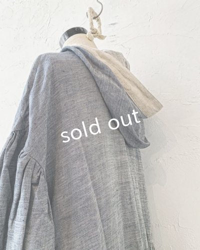 画像8: Avenue／バイカラーフードワンピース・ネイビー