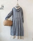 画像2: Avenue／バイカラーフードワンピース・ネイビー (2)