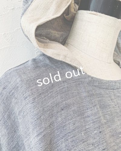 画像6: Avenue／バイカラーフードワンピース・ネイビー