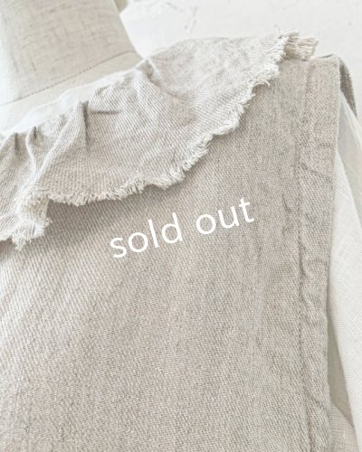 画像5: Avenue／後ろりぼんのフリルカラーワンピース・生成り