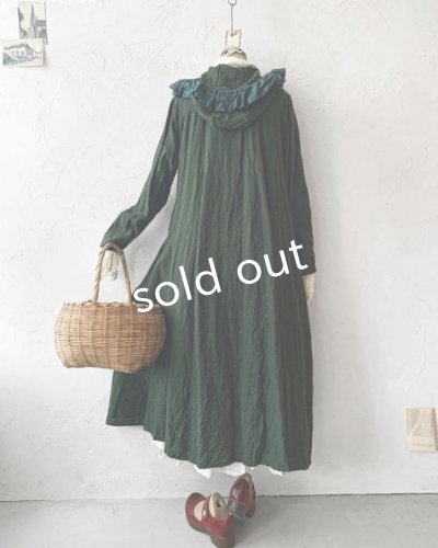 画像10: HALLELUJAH/Robe Medievale a Capuche フードドレス・dark green