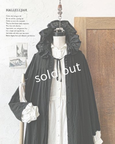 画像5: HALLELUJAH/Robe Medievale a Capuche フードドレス・black