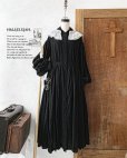 画像1: HALLELUJAH／Chemise a la Reine Robe 王女のシャツローブ・black (1)