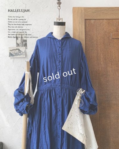 画像2: HALLELUJAH／Chemise a la Reine Robe 王女のシャツローブ・lapis lazuli