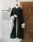 画像2: HALLELUJAH／Robe Medievale a Capuche フードドレス・dark green  (2)