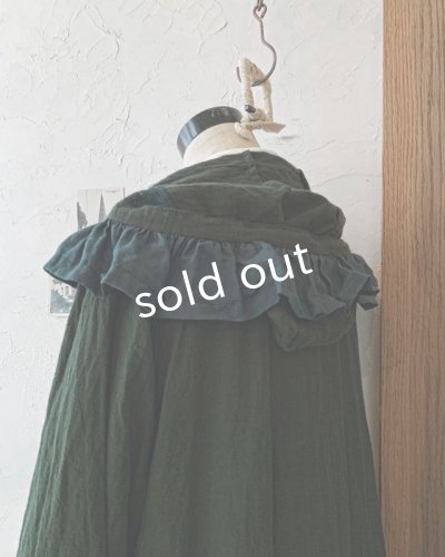 画像3: HALLELUJAH/Robe Medievale a Capuche フードドレス・dark green