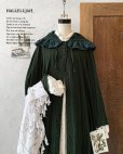 画像1: HALLELUJAH／Robe Medievale a Capuche フードドレス・dark green  (1)