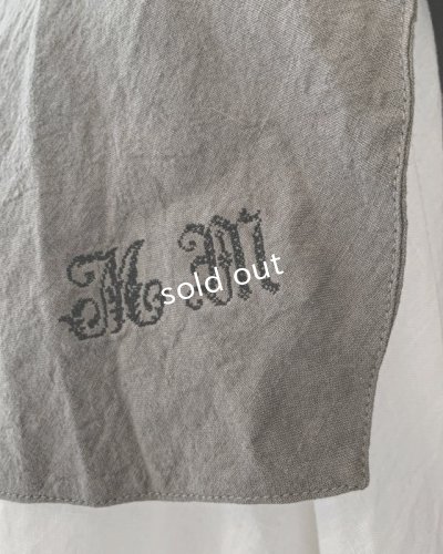 画像4: mifumi／当店限定 クロスステッチ刺繍の付け襟（スケキヨブローチ付）・グレー