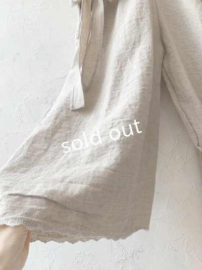 画像4: mifumi／マリアのエプロンパンツ・オフ刺繍