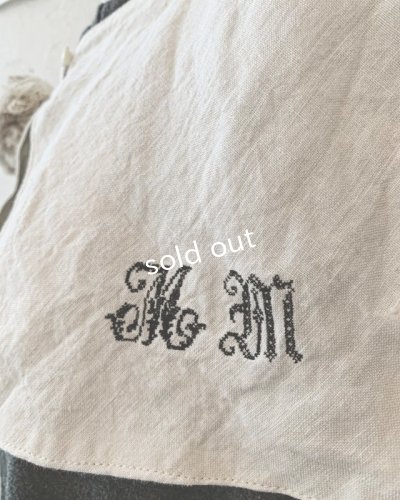 画像4: mifumi／当店限定 クロスステッチ刺繍の付け襟（スケキヨブローチ付）・オフ